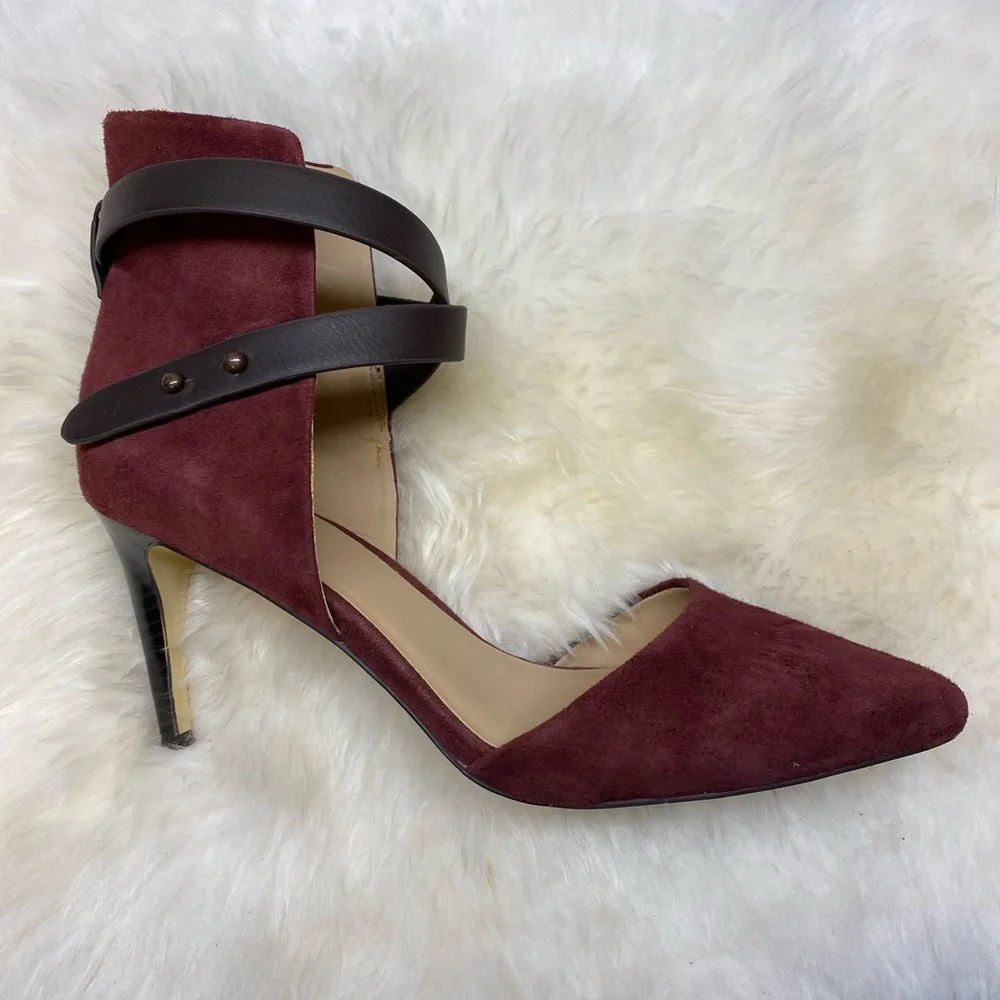 Joe’s Jeans Lauren Heels in Burgundy/Brown